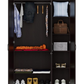 Luxe Engineered Wood 3 Door Wardrobe (Wenge Finish)