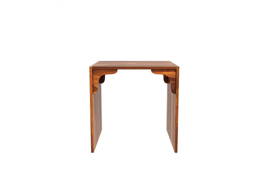 Bodhi Wooden Side Table-Teak
