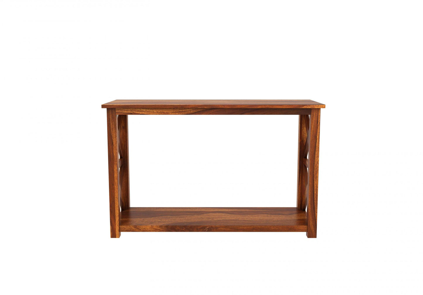 Carroway Wooden Consol Table-Teak