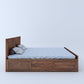 Home Edge Sheesham Wood Bijox King Front Drawer Bed-Teak