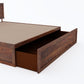Home Edge Sheesham Wood Jackob King Front Drawer Storage Bed-Teak