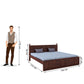 Home Edge Sheesham Wood Joplin King Without Storage Bed-Mahogany