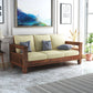 Home Edge Sheesham Wood Jessy 3 Seater Sofa-Teak