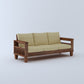 Jessy Wooden 3 Seater Sofa-Teak