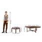 Vesta Floral 4 Stool Coffee Table-Teak