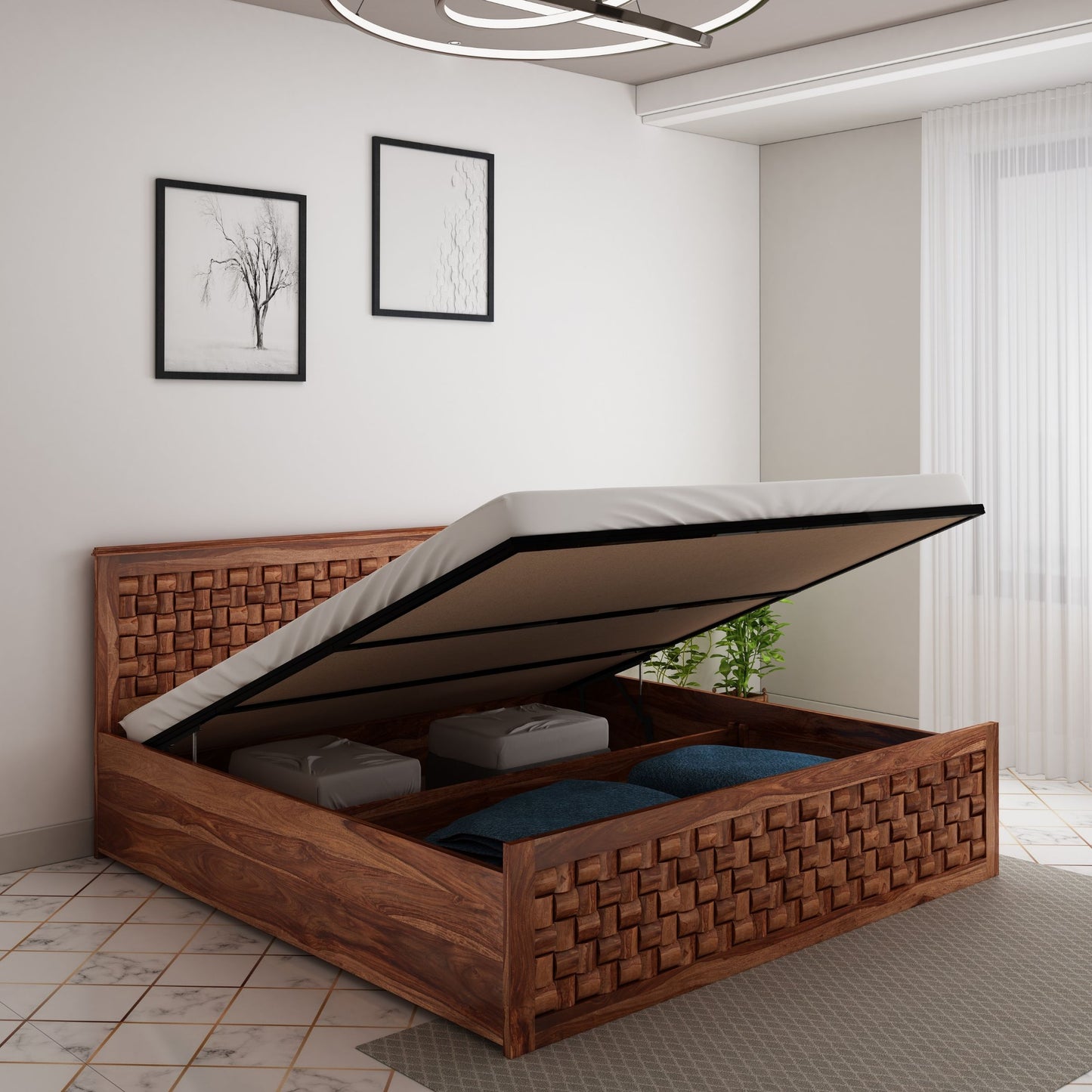 Weave King Hydraulic Storage Bed
