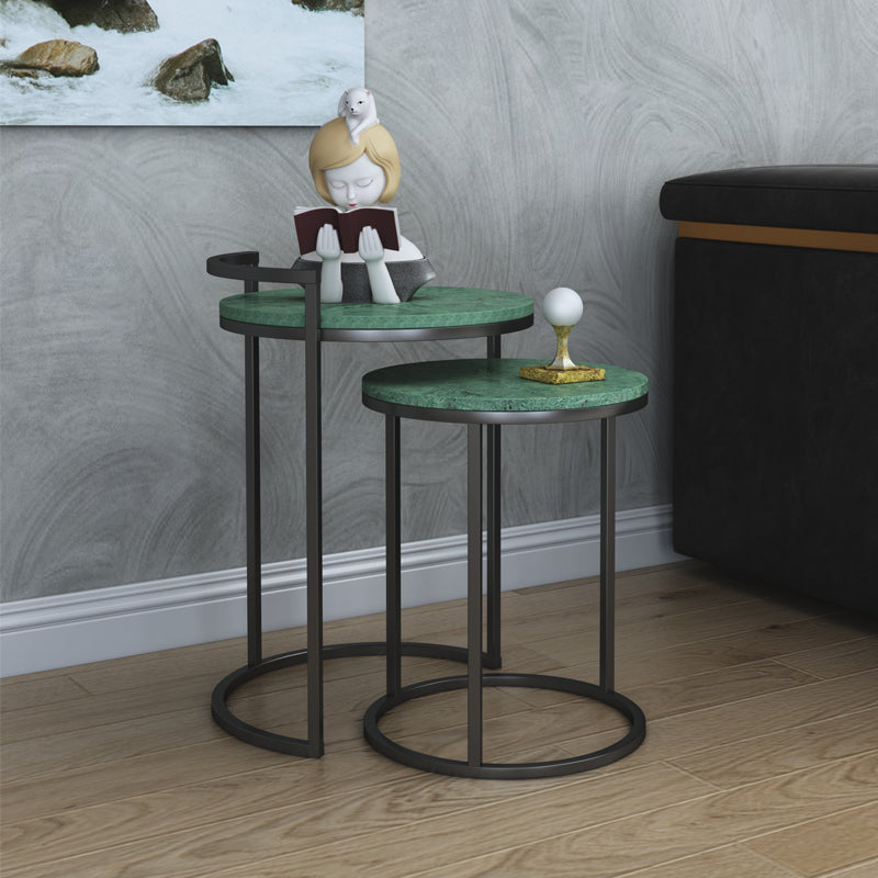 Cleo Metal Nested Table-Green