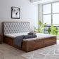 Home Edge Sheesham Wood Avon Grey King Front Drawer Bed-Teak