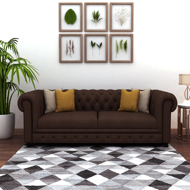 Wilson 3 Seater Chesterfield Sofa -Brown