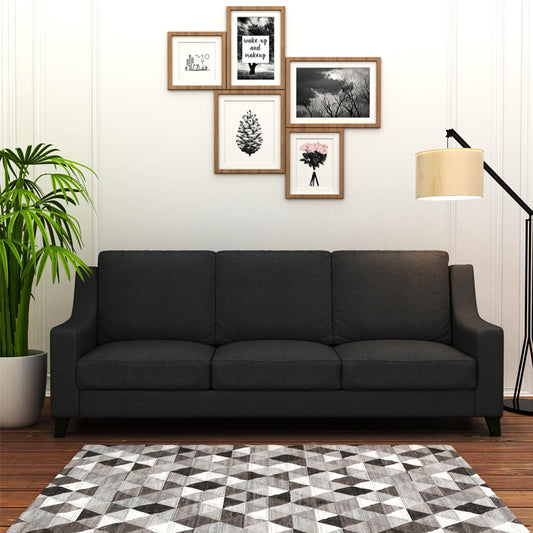 Abbey 3 Seater Fabric Sofa-Grey