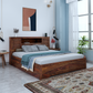 Home Edge Sheesham Wood Aricon King Box Storage Bed-Teak
