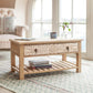 Roy Wooden Coffee Table White - Lime washed