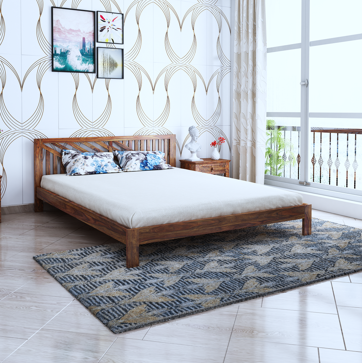 Home edge sheesham bed deals