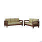 Home Edge Sheesham Wood Jessy 3+2 Seater Sofa-Teak