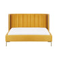 Franco Queen Size Fully Upholstery Without Storage Bed-Yellow