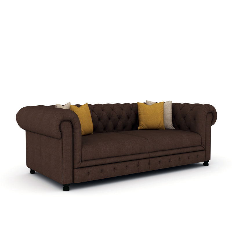 Wilson 3 Seater Chesterfield Sofa -Brown