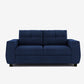 Home Edge Sheesham Wood Edward 3 Seater Fabric Sofa-Blue