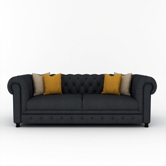 Wilson 3 Seater Chesterfield Sofa -Grey