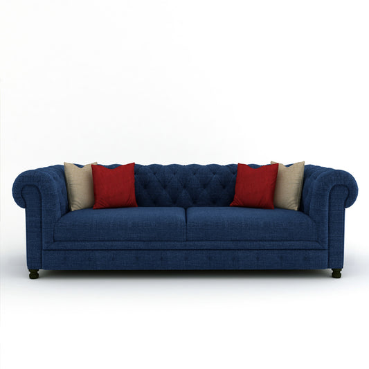 Wilson 3 Seater Chesterfield Sofa -Blue