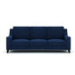 Abbey 3 Seater Fabric Sofa-Blue