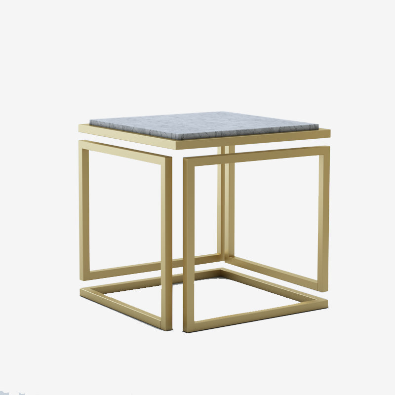Palermo Marble Side Table-White