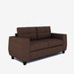 Edward 3 Seater Fabric Sofa-Brown