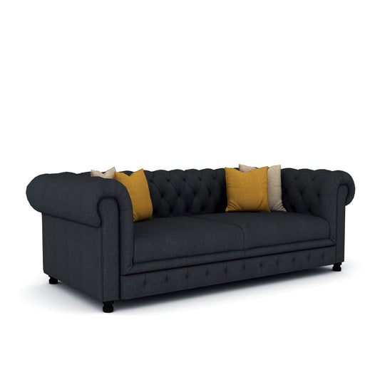 Wilson 3 Seater Fabric Sofa-Grey