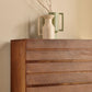 Finley Solid wood Chest of 5 Drawers-Teak