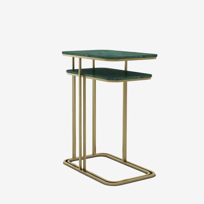 Salford Marble Nested Table-Green