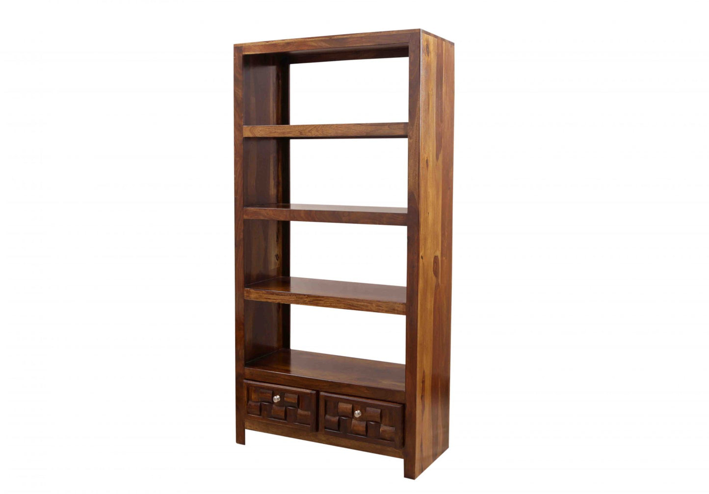 Luxe Sheesham Wood Bookshelf -Teak