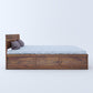 Home Edge Sheesham Wood Hower King Box Storage Bed-Teak