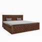 Weave Queen Side Drawer Storage Bed-Teak