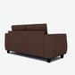 Home Edge Sheesham Wood Edward 3 Seater Fabric Sofa-Brown