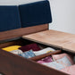Cyrus Solidwood Queen Box Bed-Teak