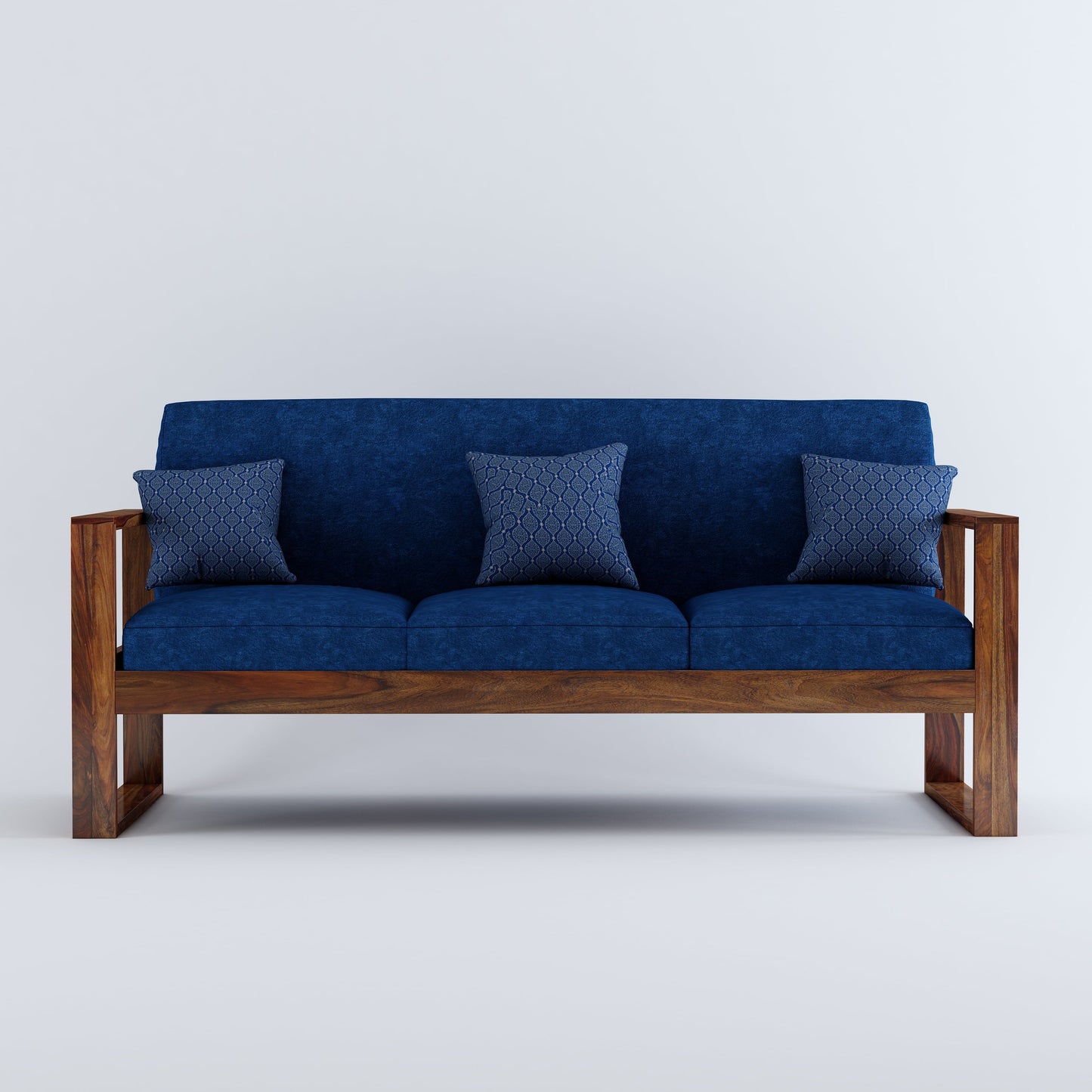Home Edge Sheesham Wood Porter Wooden 3 Seater Sofa