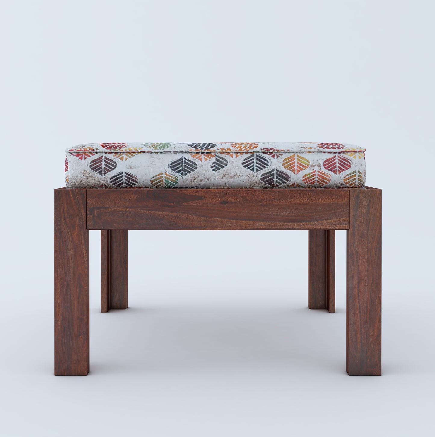 Max Floral 4 Seater Coffee Table-Mahogany