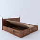 Home Edge Sheesham Wood Joplin King Box Storage Bed-Teak