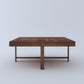 Vesta Floral 4 Stool Coffee Table-Teak