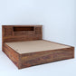 Home Edge Sheesham Wood Aricon King Box Storage Bed-Teak