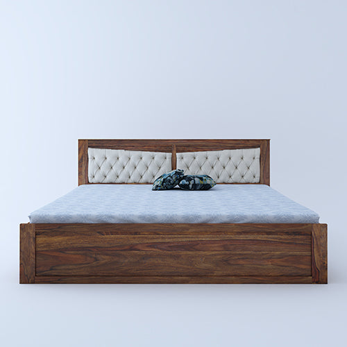 Madrid King Box Storage Bed-Teak