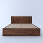 Home Edge Sheesham Wood Munich King Front Drawer Storage Bed-Teak