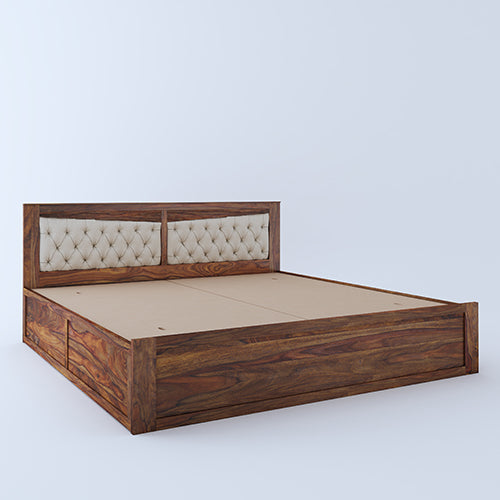 Madrid King Box Storage Bed-Teak