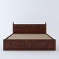 Joplin Queen Without Storage Bed-Mahogany