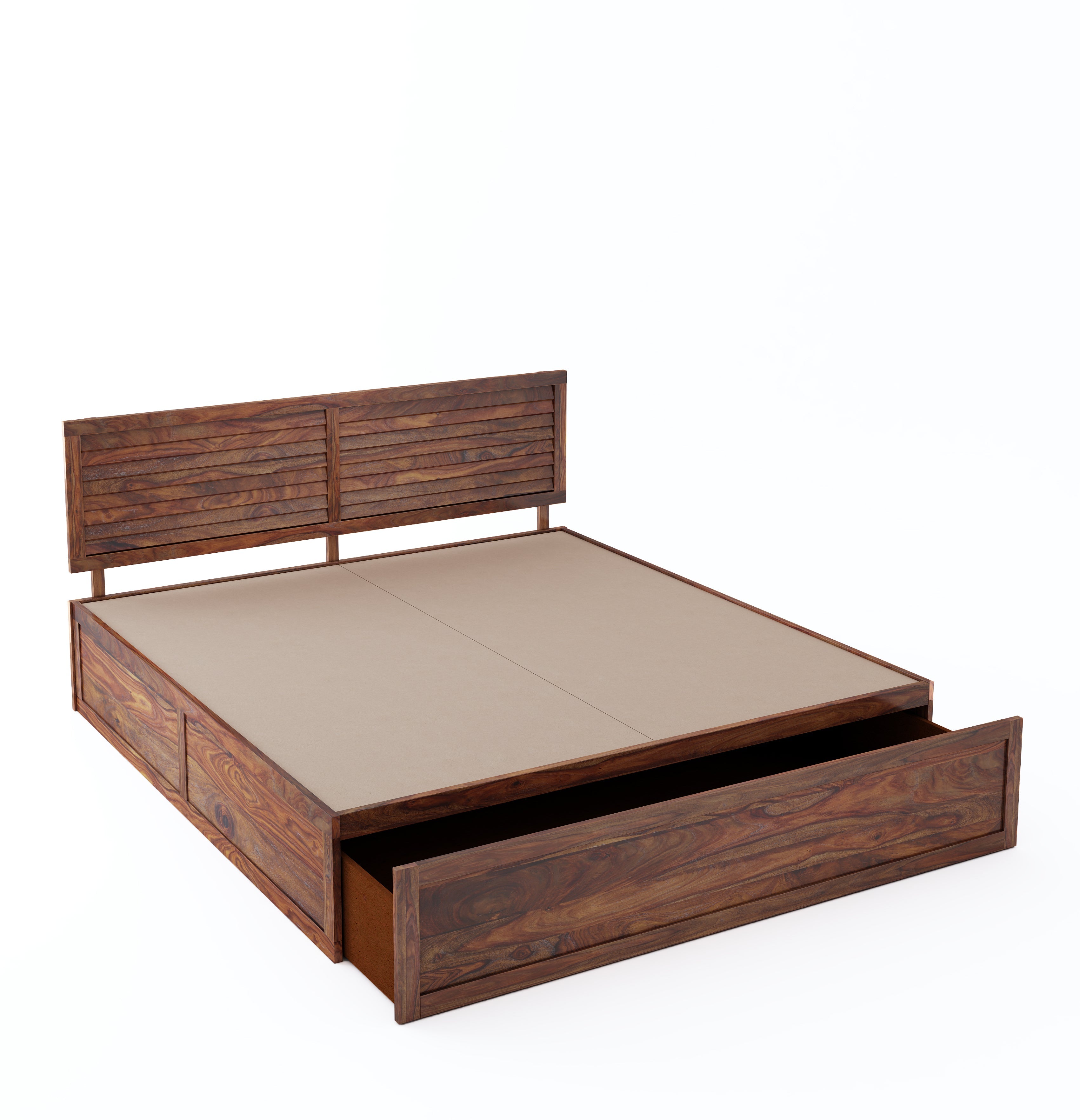 Double bed deals with front drawers