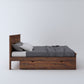 Home Edge Sheesham Wood Avalon King Drawer Storage Bed-Teak