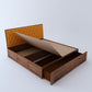 Avon Yellow King Front Drawer Bed-Teak