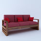 Saiman Wooden 3 Seater Sofa