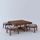 Vesta 4 Stool Coffee Table-Floral