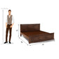 Home Edge Sheesham Wood Avalon King Without Storage Bed-Teak