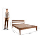 Home Edge Sheesham Wood Ewine King Size Bed-Teak